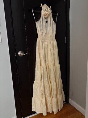 Sandro Floral Neck Maxi Dress